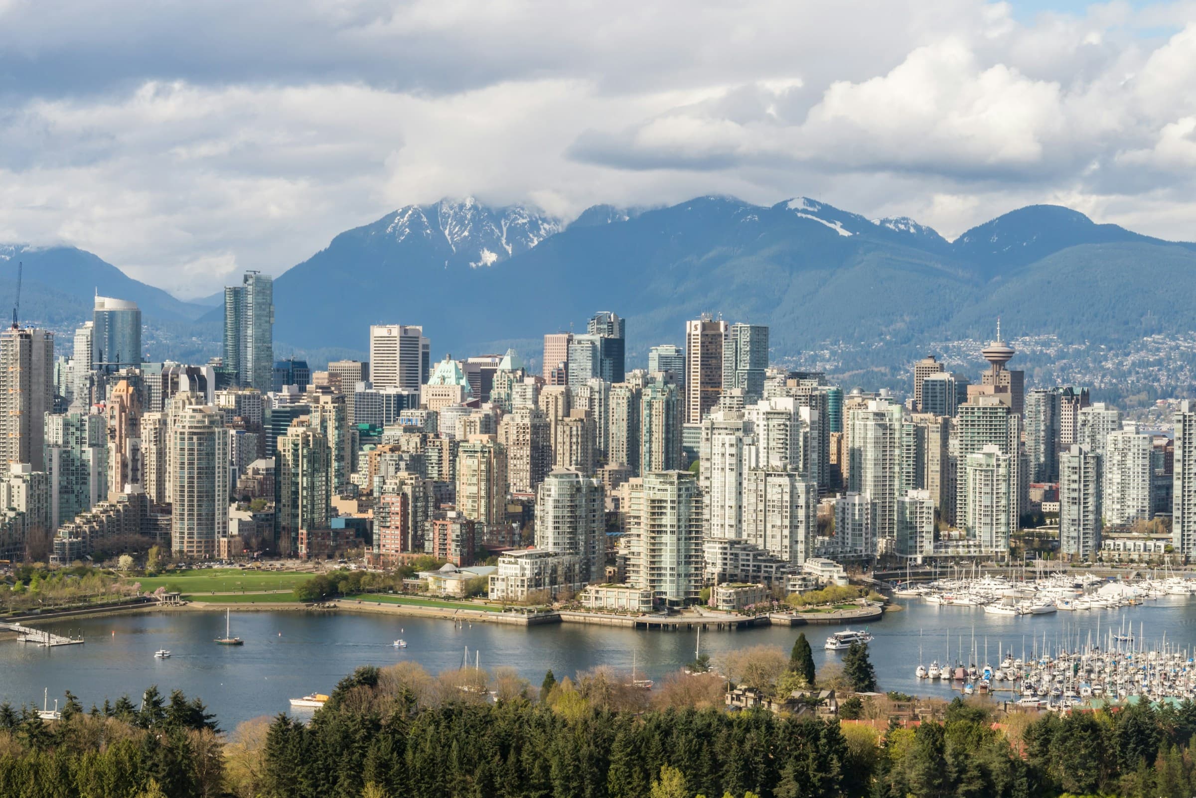 Vancouver waterfront and the North Shore mountains